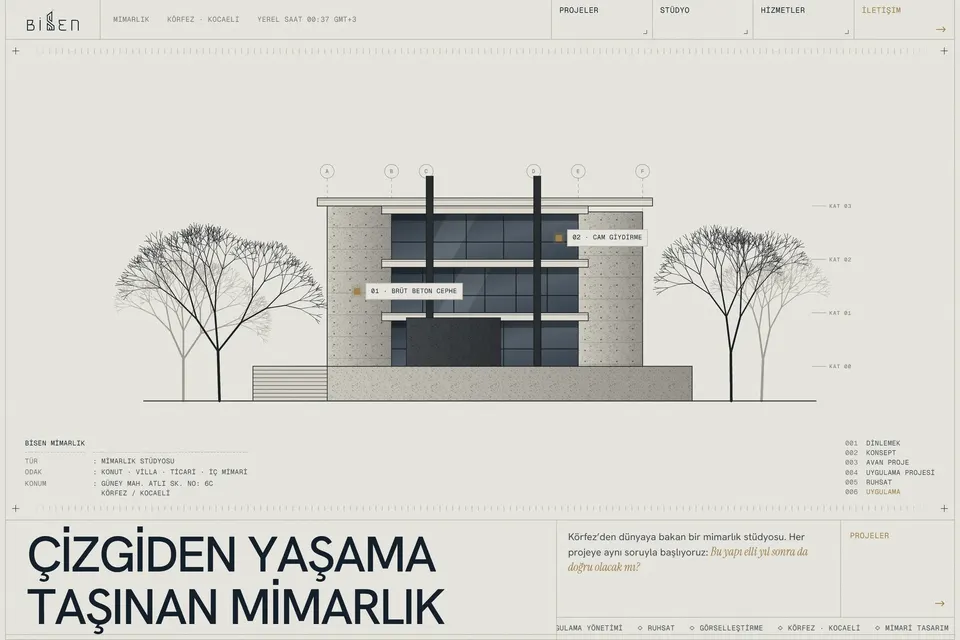 Bisen Architecture — website home page