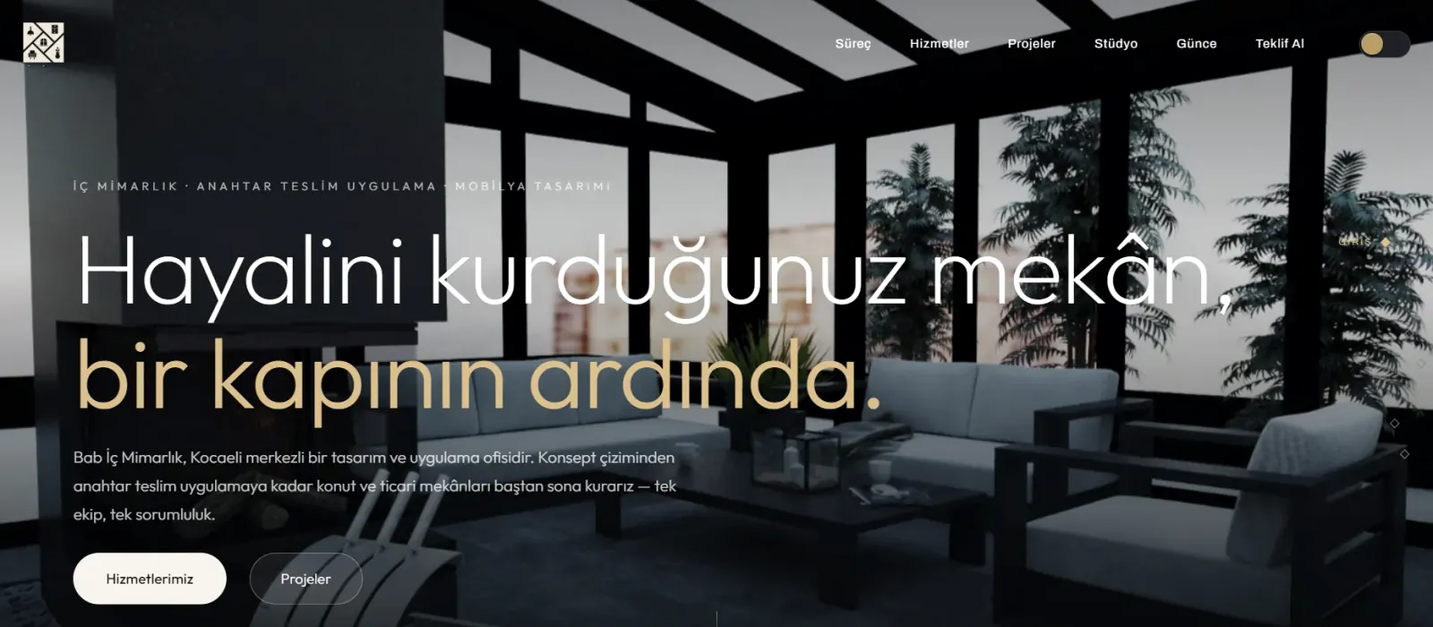 Bab İç Mimarlık — İç mimarlık · Web + SEO